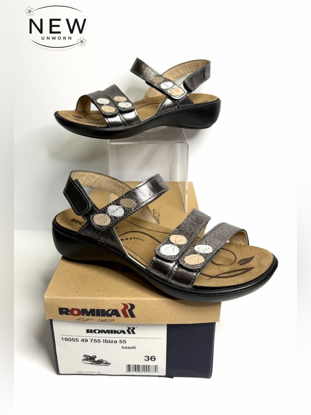NEW Romika Ibiza Basalt Size 36 in Original Box